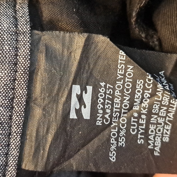 Billabong boys size 5 black chino EUC - Picture 7 of 8